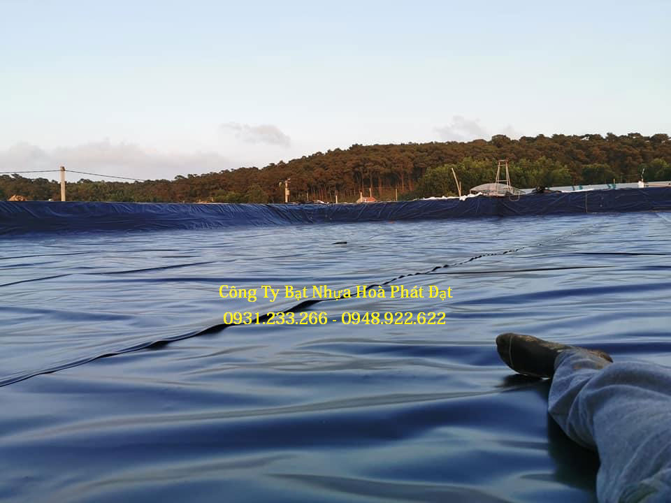 Báo giá bán lẻ màng bạt nhựa chống thấm HDPE màu xanh đen lót ao hồ bờ ao chứa nước giá rẻ tại Hải Dương